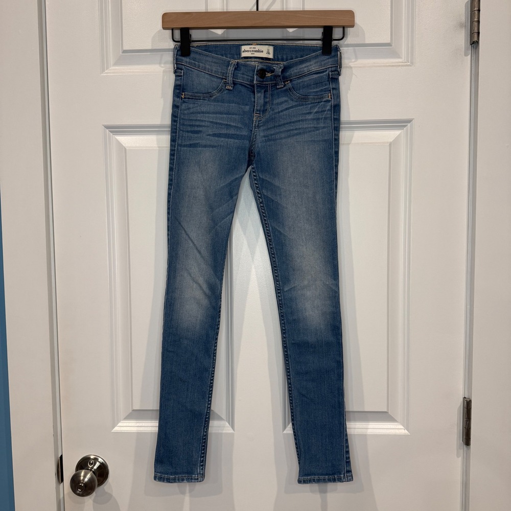 Abercrombie Kids Girls Blue Skinny Jeans Medium Wash Size 12